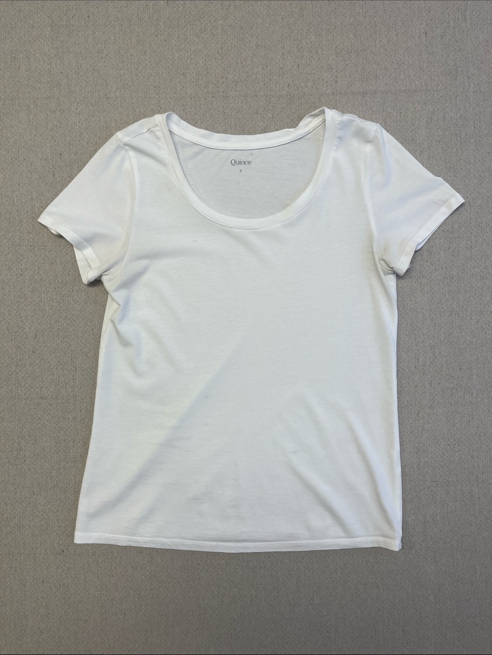 Quince White Scoop Neck Short Sleeve Tee T-Shirt Women’s Small S